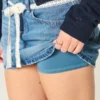 Koronkowa mini spódniczka jeansowa Koronkowa mini spódniczka jeansowa