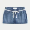 Koronkowa mini spódniczka jeansowa Koronkowa mini spódniczka jeansowa