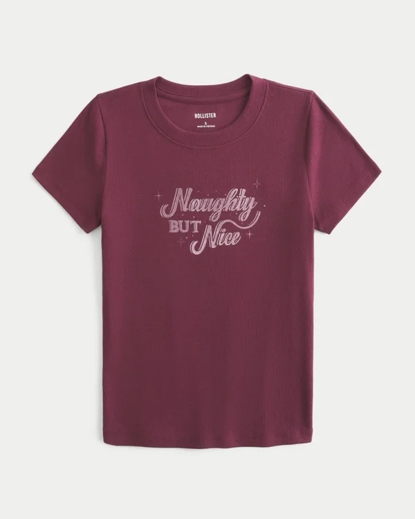 Koszulka dla niemowląt z nadrukiem „Naughty But Nice” Koszulka dla niemowląt z nadrukiem „Naughty But Nice”