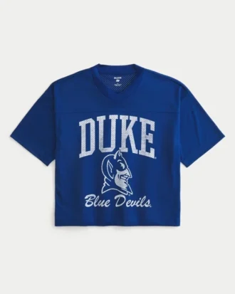 Koszulka futbolowa Duke University Blue Devils z grafiką Koszulka futbolowa Duke University Blue Devils z grafiką
