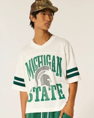 Koszulka futbolowa Michigan State University Spartans z nadrukiem Koszulka futbolowa Michigan State University Spartans z nadrukiem