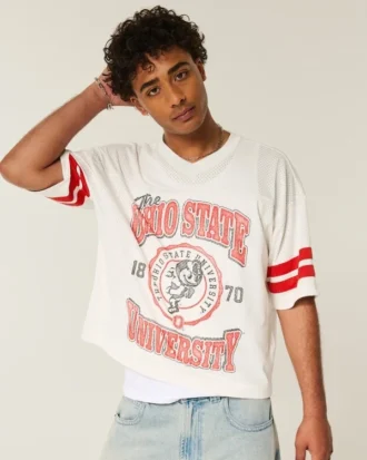 Koszulka futbolowa Ohio State University Buckeyes z nadrukiem Koszulka futbolowa Ohio State University Buckeyes z nadrukiem