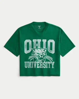 Koszulka futbolowa z grafiką Ohio University Bobcats Koszulka futbolowa z grafiką Ohio University Bobcats
