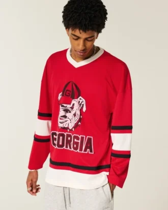 Koszulka hokejowa z nadrukiem University of Georgia Bulldogs Koszulka hokejowa z nadrukiem University of Georgia Bulldogs