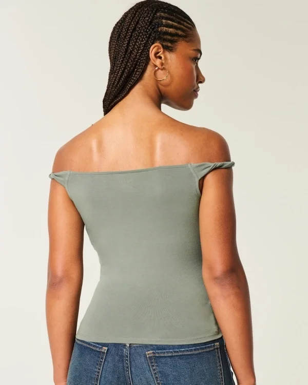 Koszulka z grafiką Nowego Jorku i odkrytymi ramionami Koszulka z grafiką Nowego Jorku i odkrytymi ramionami