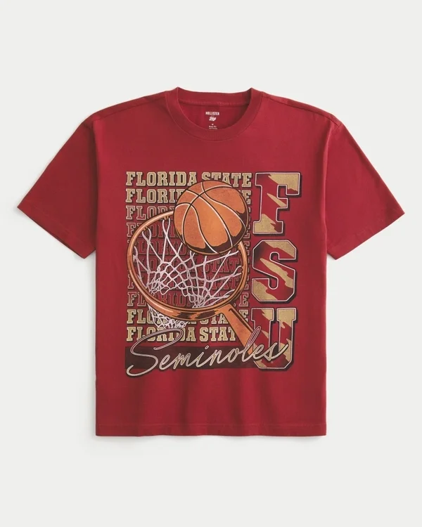 Koszulka z nadrukiem Boxy Florida State University Koszulka z nadrukiem Boxy Florida State University