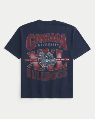 Koszulka z nadrukiem Boxy Gonzaga University Bulldogs Koszulka z nadrukiem Boxy Gonzaga University Bulldogs
