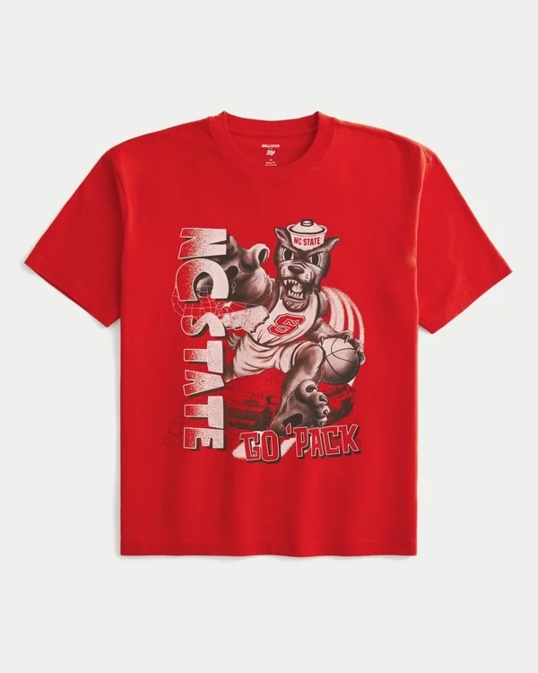 Koszulka z nadrukiem Boxy NC State Wolfpack Koszulka z nadrukiem Boxy NC State Wolfpack