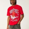 Koszulka z nadrukiem Boxy Ohio State Buckeyes Koszulka z nadrukiem Boxy Ohio State Buckeyes
