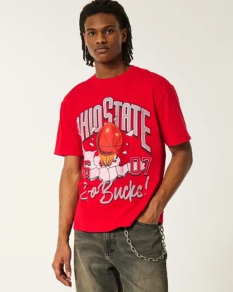 Koszulka z nadrukiem Boxy Ohio State Buckeyes