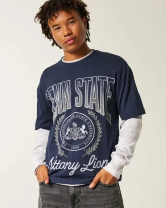 Koszulka z nadrukiem Boxy Penn State Nittany Lions Koszulka z nadrukiem Boxy Penn State Nittany Lions