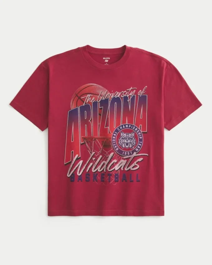 Koszulka z nadrukiem Boxy University of Arizona Wildcats Koszulka z nadrukiem Boxy University of Arizona Wildcats