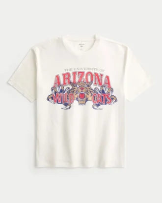 Koszulka z nadrukiem Boxy University of Arizona Wildcats Koszulka z nadrukiem Boxy University of Arizona Wildcats