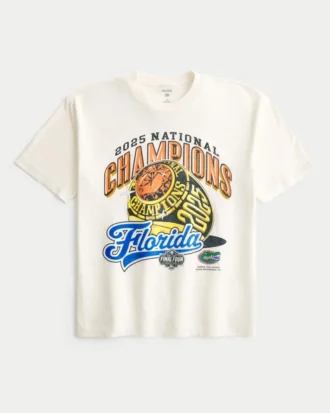 Koszulka z nadrukiem Boxy University of Florida National Champions Koszulka z nadrukiem Boxy University of Florida National Champions