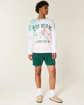 Koszulka z nadrukiem Boxy University of Miami Hurricanes