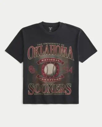 Koszulka z nadrukiem Boxy University of Oklahoma Sooners