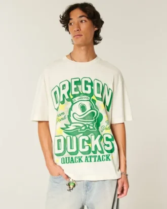 Koszulka z nadrukiem Boxy University of Oregon Ducks