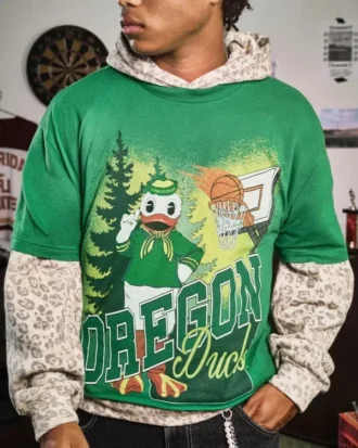 Koszulka z nadrukiem Boxy University of Oregon Ducks