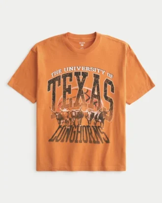 Koszulka z nadrukiem Boxy University of Texas Longhorns Koszulka z nadrukiem Boxy University of Texas Longhorns