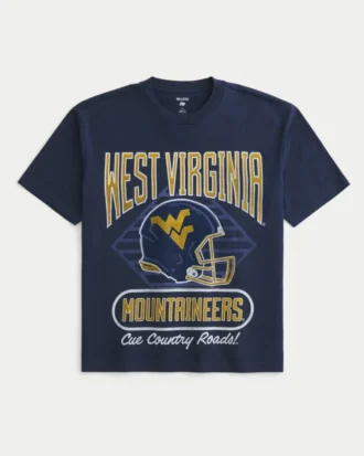 Koszulka z nadrukiem Boxy West Virginia University Mountaineers