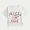 Koszulka z nadrukiem Easy Wisconsin Badgers i wycięciem przy dekolcie Koszulka z nadrukiem Easy Wisconsin Badgers i wycięciem przy dekolcie