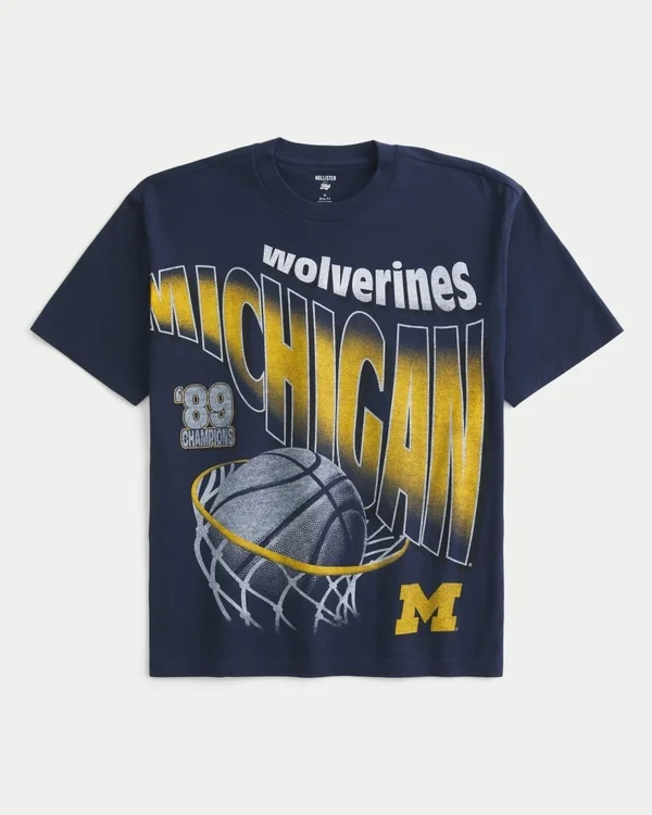 Koszulka z nadrukiem Michigan Wolverines Koszulka z nadrukiem Michigan Wolverines