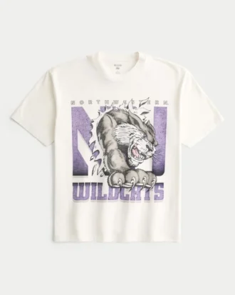 Koszulka z nadrukiem Northwestern University Wildcats Koszulka z nadrukiem Northwestern University Wildcats