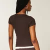 Krótki rękaw Y2K Henley Krótki rękaw Y2K Henley