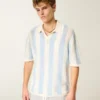 Krótki sweter polo z krótkim rękawem Krótki sweter polo z krótkim rękawem