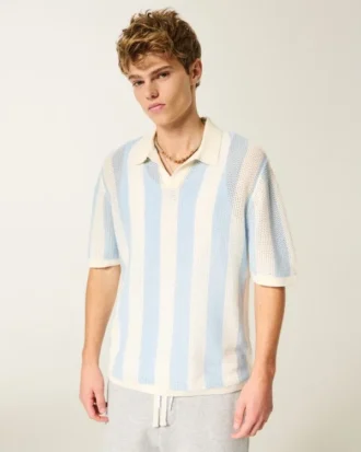Krótki sweter polo z krótkim rękawem