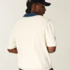 Krótki sweter polo z krótkim rękawem Krótki sweter polo z krótkim rękawem
