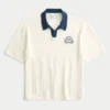 Krótki sweter polo z krótkim rękawem Krótki sweter polo z krótkim rękawem