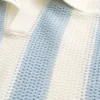 Krótki sweter polo z krótkim rękawem Krótki sweter polo z krótkim rękawem