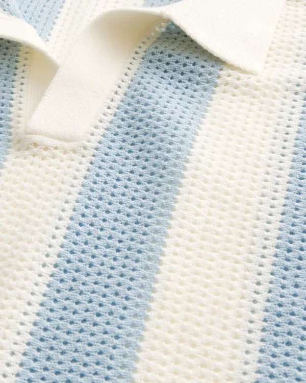Krótki sweter polo z krótkim rękawem Krótki sweter polo z krótkim rękawem