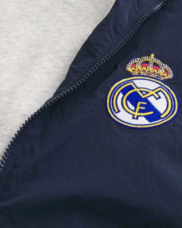 Kurtka dresowa z grafiką Real Madrid CF z podszewką z polaru Kurtka dresowa z grafiką Real Madrid CF z podszewką z polaru