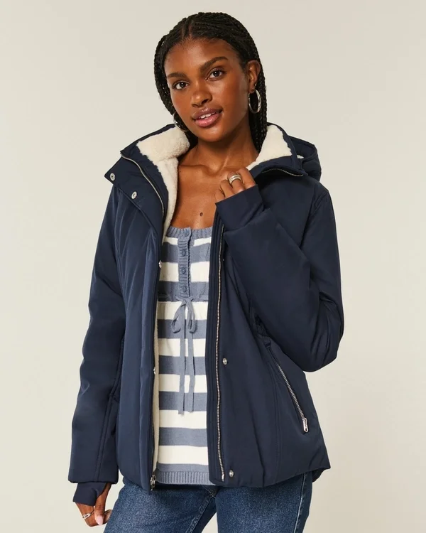 Kurtka na każdą pogodę z podszewką ze sztucznego futra Kurtka na każdą pogodę z podszewką ze sztucznego futra