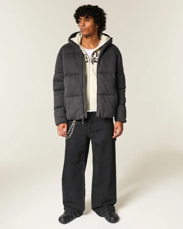Kurtka puchowa Hollister Feel Good Fleece Kurtka puchowa Hollister Feel Good Fleece