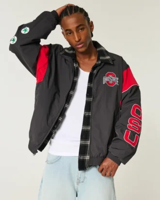 Kurtka wiatrówka z nadrukiem Ohio State University Buckeyes