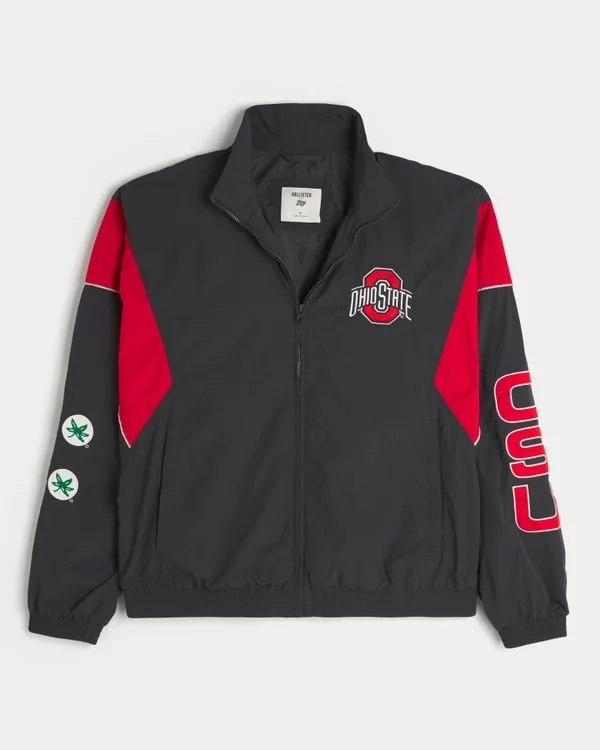 Kurtka wiatrówka z nadrukiem Ohio State University Buckeyes Kurtka wiatrówka z nadrukiem Ohio State University Buckeyes