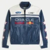 Kurtka z grafiki Oracle Red Bull Racing z imitacji skóry