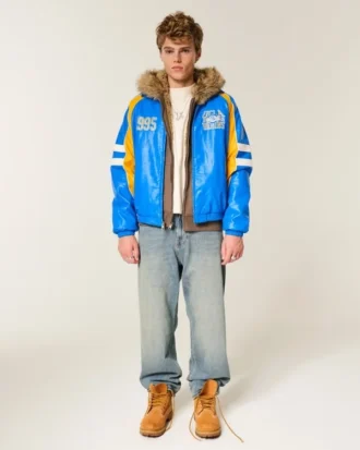 Kurtka z grafiki UCLA Bruins z imitacji skóry Kurtka z grafiki UCLA Bruins z imitacji skóry