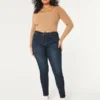 Legginsy jeansowe Curvy High-Rise Dark Wash