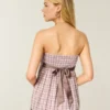 Lekka bluzka bez ramiączek typu babydoll