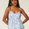 Lekka szyfonowa bluzka typu babydoll