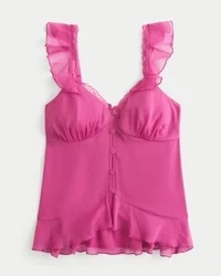 Lekka szyfonowa bluzka typu babydoll