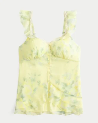 Lekka szyfonowa bluzka typu babydoll