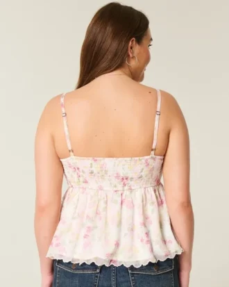 Lekka szyfonowa bluzka typu babydoll