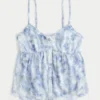 Lekka szyfonowa bluzka typu babydoll