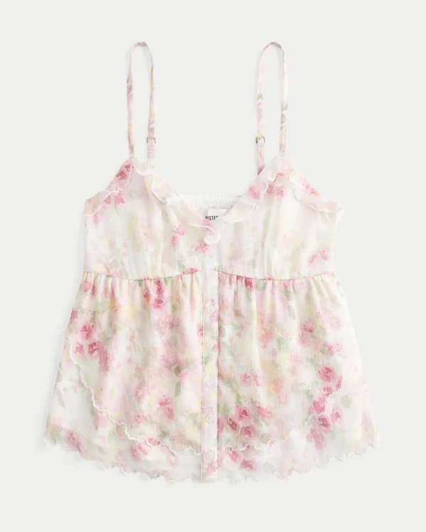 Lekka szyfonowa bluzka typu babydoll Lekka szyfonowa bluzka typu babydoll