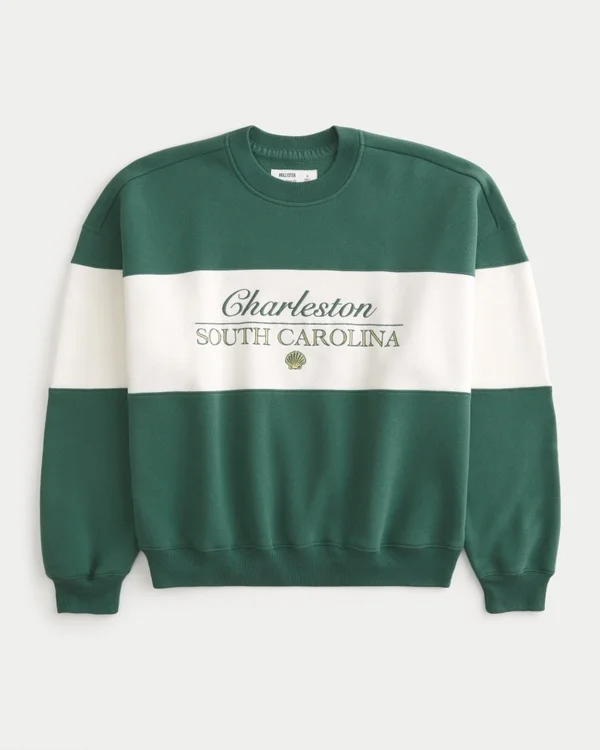 Luźna bluza z grafiką Charleston Luźna bluza z grafiką Charleston